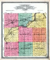 County Outline Map, Kendall County 1922
